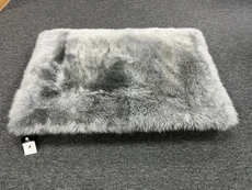 Grey Long hair Sheepskin Pet Bed 