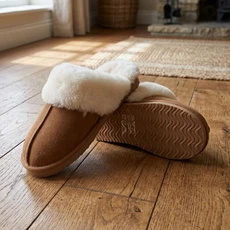 Collared Sheepskin Slippers