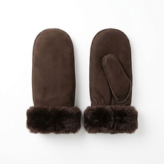 Sheepskin full hand Mitten - Brown 