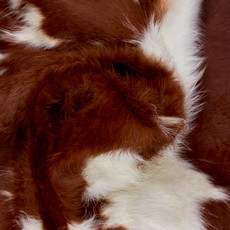 Textured Brown And White Cowhide Rug NOV26-001 (170cm x 160cm)