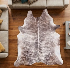 Brindle Brown And Cream Cowhide Rug NOV26-007 (230cm x 210cm)