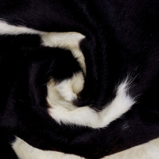 Tri Burnt Black And White  Cowhide Rug NOV26-025 (200cm x 160cm)