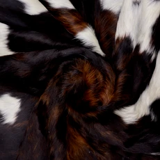 Textured Black, Brown And White Cowhide Rug NOV26-037 (180cm x 200cm)