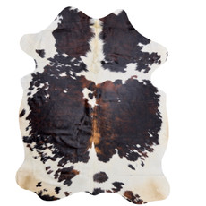Tri Brown And White Cowhide Rug NOV26-042 (200cm x 170cm)