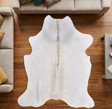 French Grey Cowhide Rug NOV26-056 (200cm x 170cm)