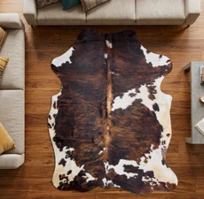 Brindle Brown And White Cowhide Rug NOV26-061 (200cm x 160cm)