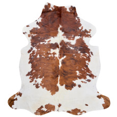 Brown And White Cowhide Rug NOV26-076 (200cm x 190cm)