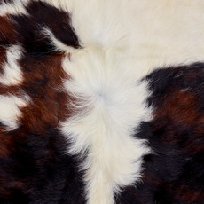 Brown And White Cowhide Rug NOV26-092 (200cm x 190cm)