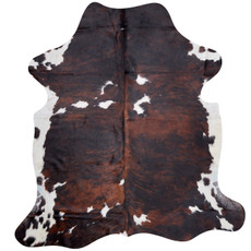 Brown And White Cowhide Rug NOV26-129 (200cm x 180cm)