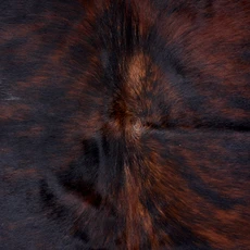 Deep Mahogany And White Cowhide Rug NOV26-130 (230cm x 210cm)