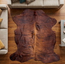 Brown Brindle Cowhide Rug NOV26-143 (190cm x 190cm)