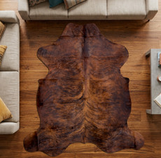 Brown Brindle Cowhide Rug NOV26-145 (210cm x 190cm)