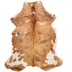 Bright Brown And White Cowhide Rug NOV26-175 (200cm x 170cm)