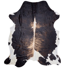 Burnt Brown And White Cowhide Rug NOV26-231 (220cm x 190cm)