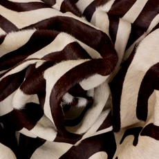 Brown And Cream Zebra Cowhide Rug NOV26-236 (230cm x 180cm)