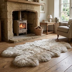 Oyster Quad Sheepskin Rug (195cm x 115cm) - QOYST