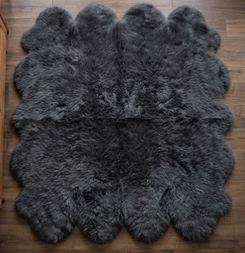 Slate Octo Sheepskin Rug - OCTOSLATE