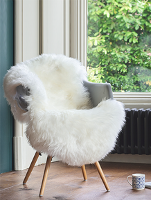 XXL White/Ivory Single Sheepskin Rug