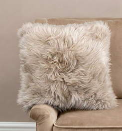 Natural Oyster Sheepskin Cushion