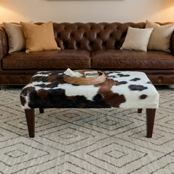 3ft x 2ft Cowhide Footstool / Ottoman FST26-001