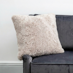 Natural Oyster Shearling Sheepskin Cushion