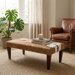 4ft x 2ft Cowhide Footstool / Ottoman FST26-010