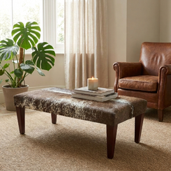 4ft x 2ft Cowhide Footstool / Ottoman FST26-011