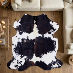 Black and White Cowhide Rug AUG26-026 (210cm x 200cm)