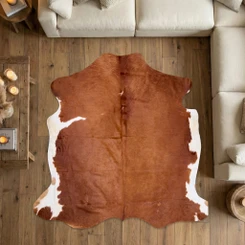 Cowhide Rug AUG26-055 (210cm x 220cm)