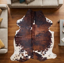 Tri Brown And White Cowhide Rug NOV26-011 (230cm x 210cm)