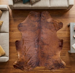 Brindle Brown And White Cowhide Rug NOV26-012 (230cm x 210cm)