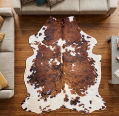 Brown And White Cowhide Rug NOV26-047 (220cm x 190cm)
