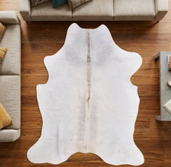 French Grey Cowhide Rug NOV26-056 (200cm x 170cm)