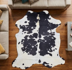 Black And White Cowhide Rug NOV26-067 (229cm x 200cm)