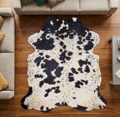 Black And White Cowhide Rug NOV26-095 (220cm x 190cm)