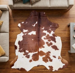 Spotted Brown And White Cowhide Rug NOV26-101 (200cm x 190cm)