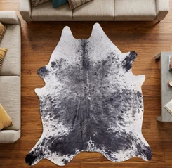 Black And White Cowhide Rug NOV26-105 (230cm x 210cm)