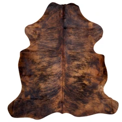 Black And Brown Cowhide Rug NOV26-144 (190cm x 180cm)