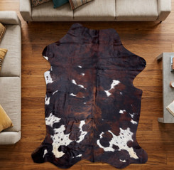 Brown And White Cowhide Rug NOV26-222 (230cm x 190cm)