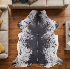 Black And White Cowhide Rug NOV26-240 (200cm x 180cm)
