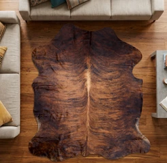 Sunburst Brown Brindle Cowhide Rug NOV26-242 (220cm x 190cm)