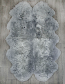 Silver Grey Quad Sheepskin Rug