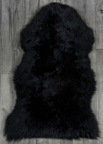 Black Single Sheepskin Rug