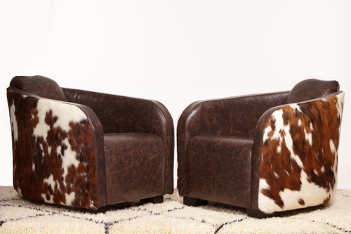 Cowhide Armchairs - Indulge your home to one of our unique and elegant cowhide armchairs