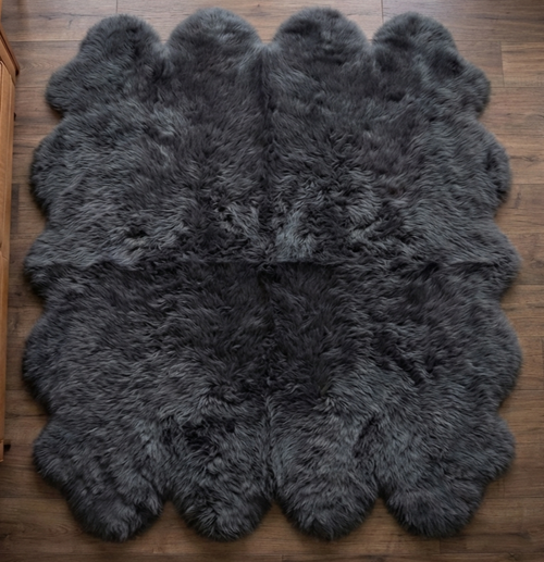 Slate Octo Sheepskin Rug - OCTOSLATE