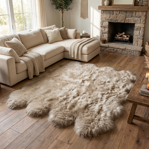 Oyster Octo Sheepskin rug - OCTOOYSTER