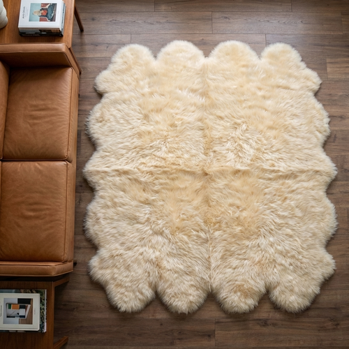 Champagne Octo Sheepskin rug - OCTOCHAMP