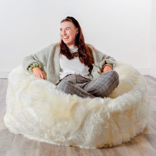 Sheepskin Beanbag - White