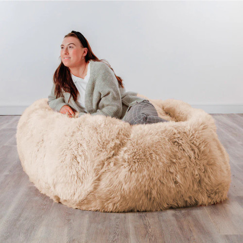 Sheepskin Beanbag - Beige