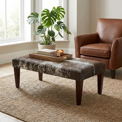 4ft x 2ft Cowhide Footstool / Ottoman FST26-011